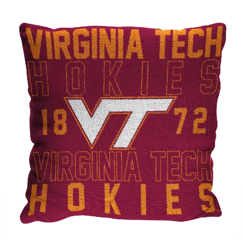 NCAA Virginia Tech Hokies Stacked 20 Inch Pillow