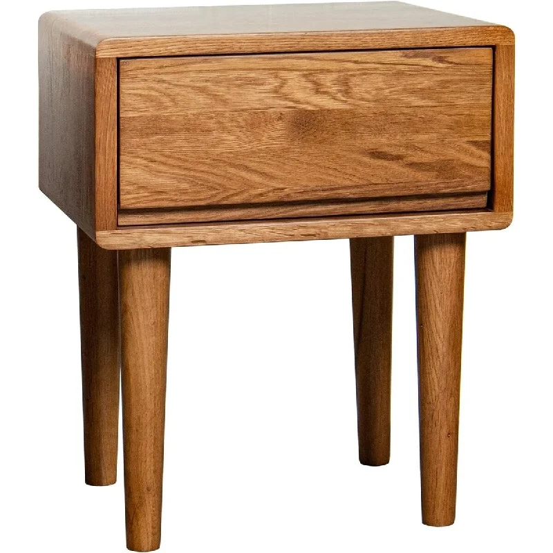 Nightstand, Solid Wood Bedside Tables with Drawer 15.74"D x 13.78"W x 19.69"H