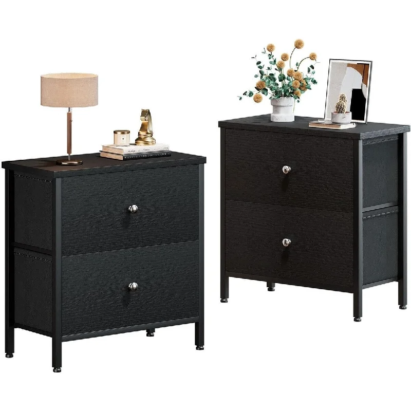 Nightstands Set of 2 Dresser for Bedroom 13.8"D x 17.8"W x 22"H