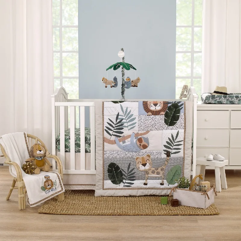 NoJo Jungle Paradise 4pc Crib Bedding Set