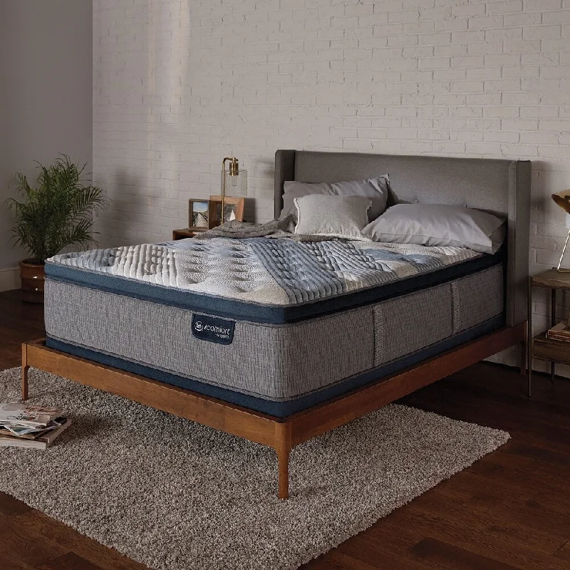 Serta iComfort Blue Fusion 1000 14-inch Plush Pillow Top Hybrid Mattress Set