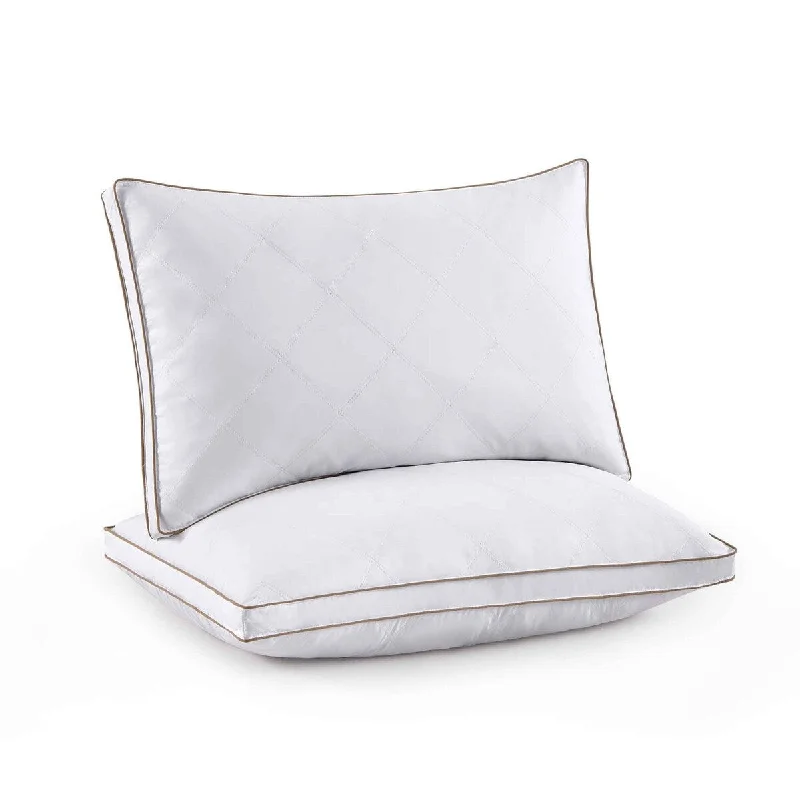 Set of 2 Feather and Down Bed Pillow