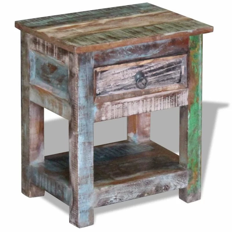 Shi Solid Wood Bedside Table