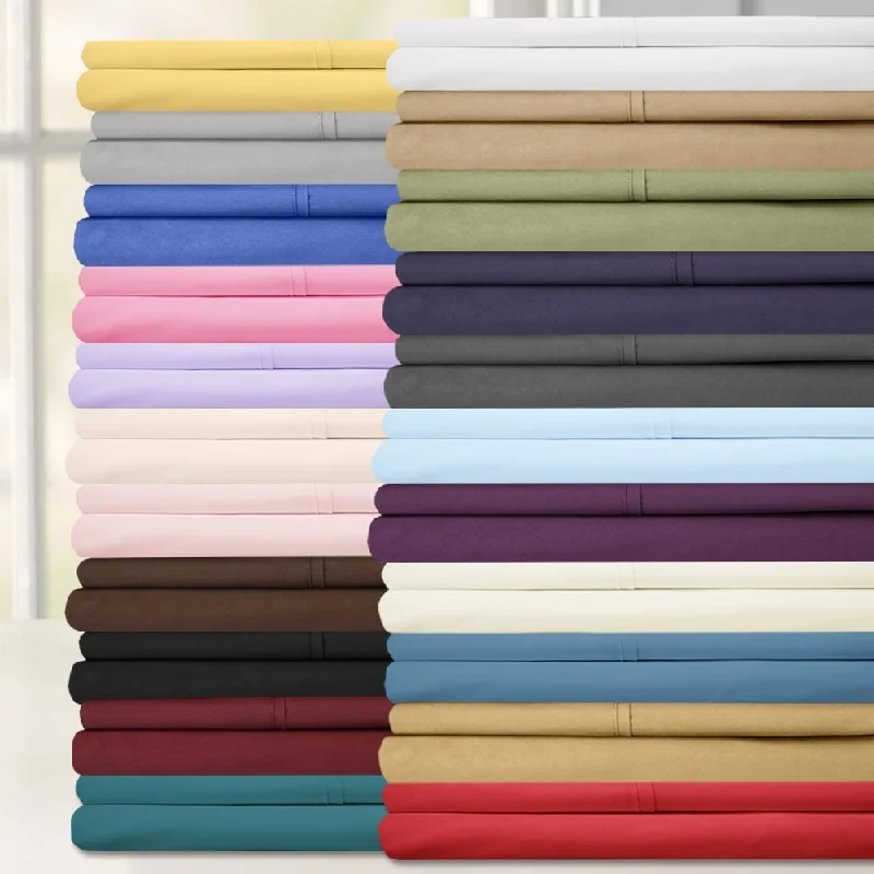 Soft Brushed Microfiber 7-piece Split King Sheet Set - 4 Pillowcases