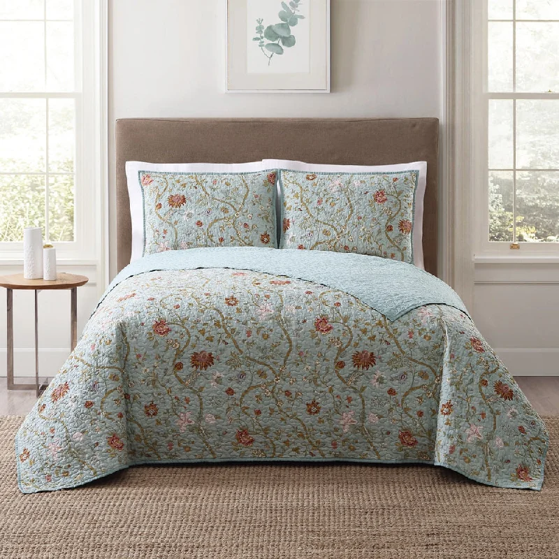 Style 212 Bedford Floral 3-piece Quilt Set