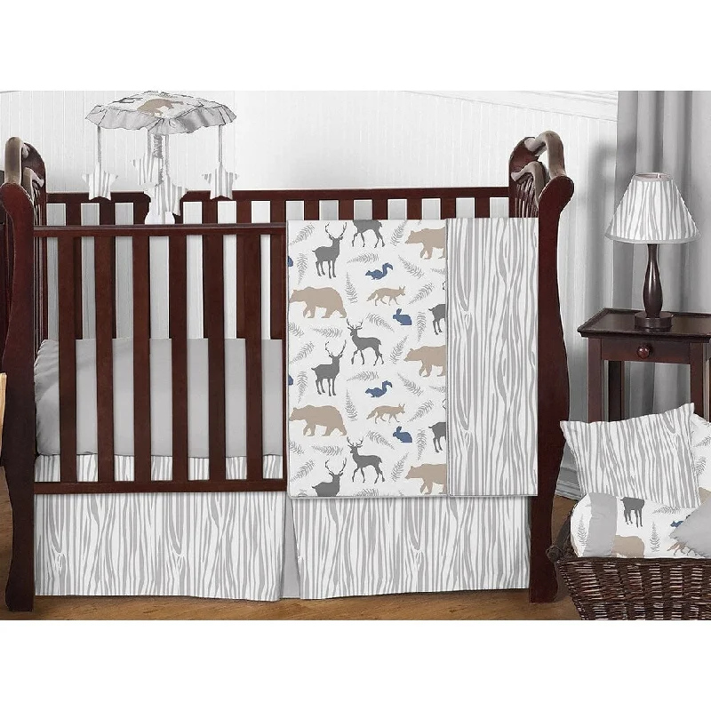 Sweet Jojo Designs Woodland Animals Collection Multicolored 11-piece Bumperless Crib Bedding Set