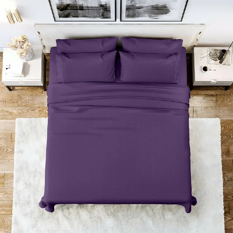 6 Piece Sheet Set 1800 Series Egyptian Deep Pocket CalKing Purple