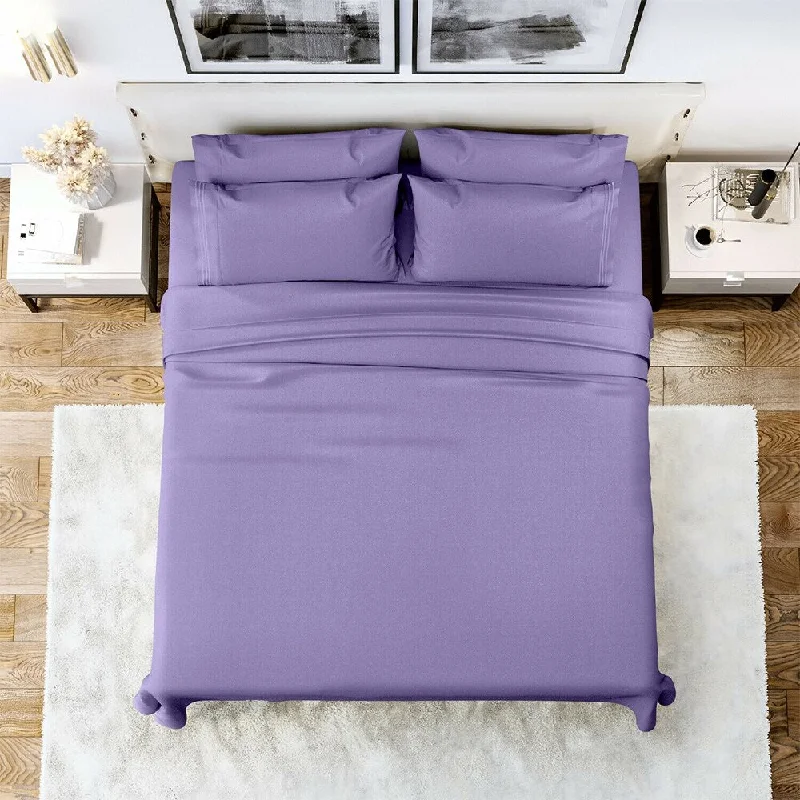 6 Piece Sheet Set 1800 Series Egyptian Deep Pocket Twin Lavender