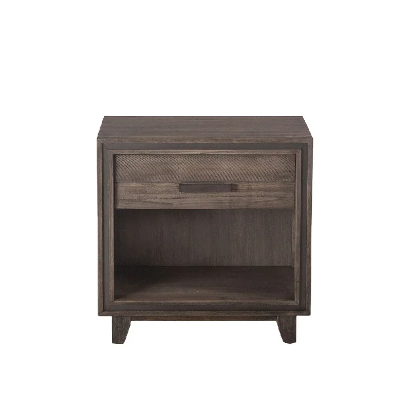 Beachwood 26-Inch Weathered Graywash Acacia Wood Night Chest