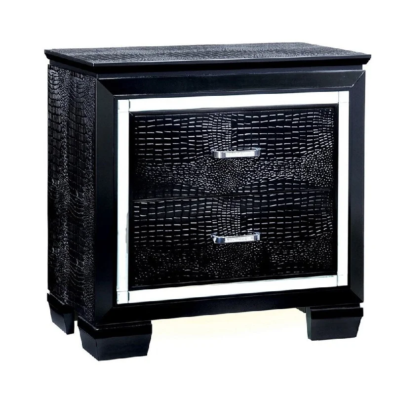 Bellanova Contemporary Night Stand In Black