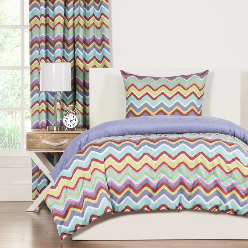 Crayola Mixed Palette Chevron 3-piece Comforter Set