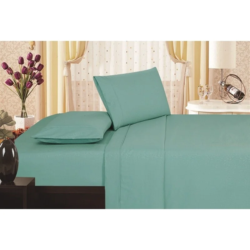 Embossed Vine Sheet Set Full Sheet Set Turquoise