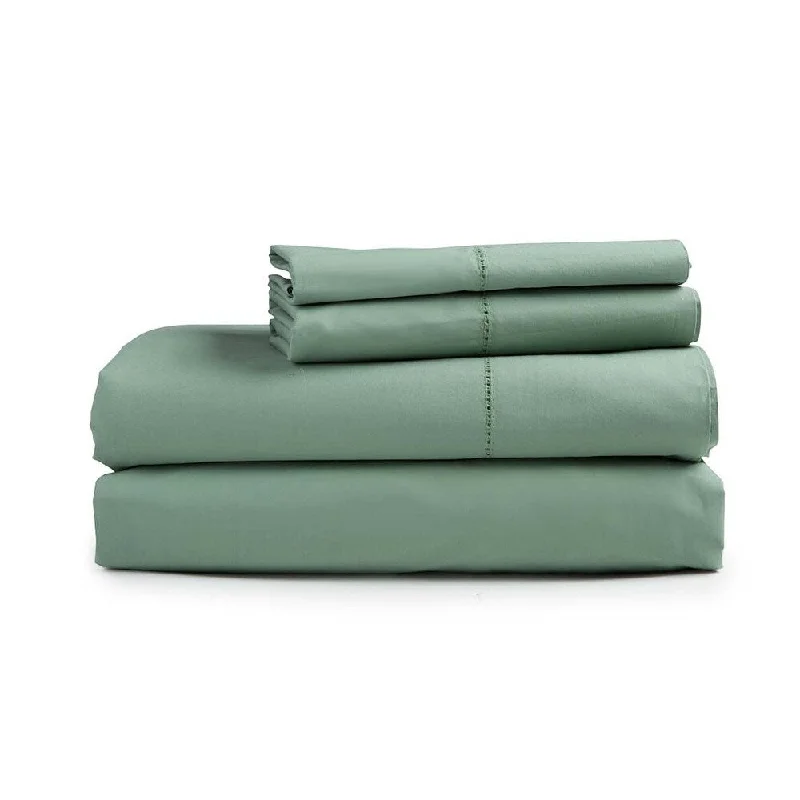 Full Signature Cotton Percale Sheet Set - Tarragon