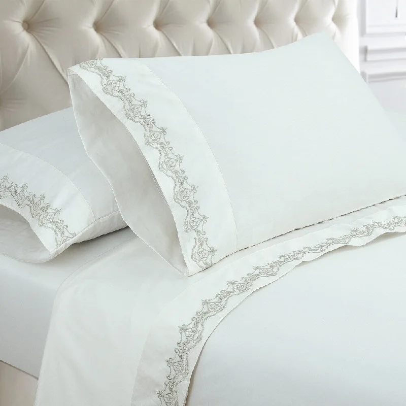 Gilded Edges 300 Thread Count Cotton Sateen Sheet Set