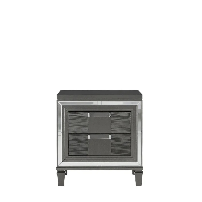 Global Furniture USA Pisa Metallic Grey Nightstand