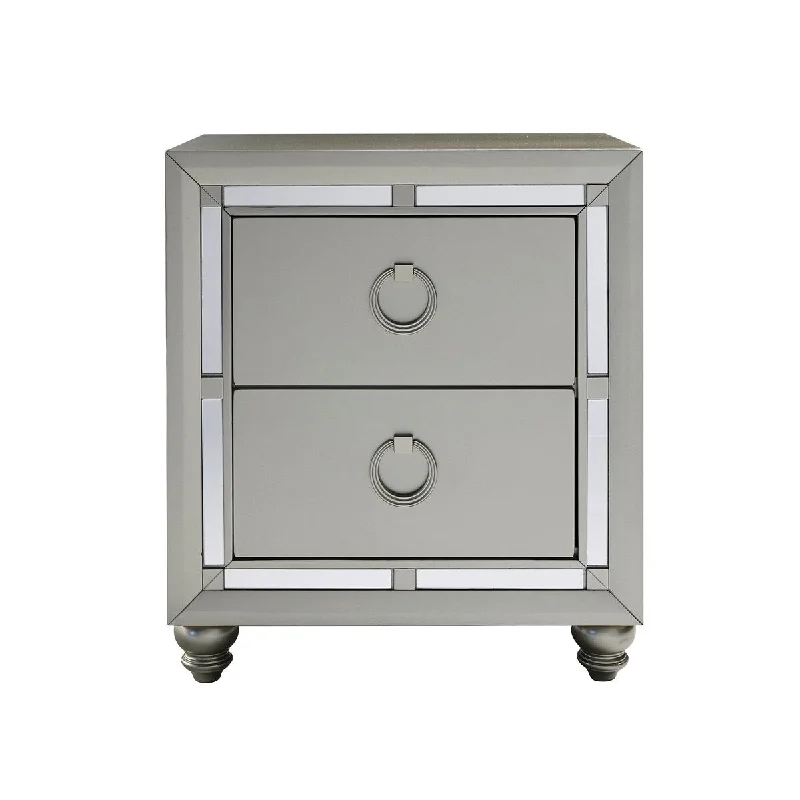 Global Furniture USA Riley Silver Nightstand