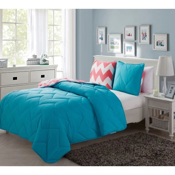 Juniper Plush Reversible 3-piece Comforter Set