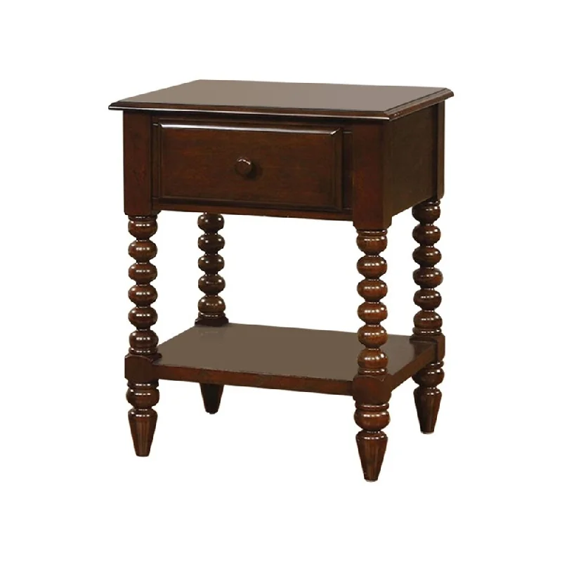 Lindsey Transitional Style Night Stand, Espresso