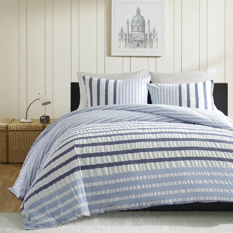 Porch & Den Menahan Blue Duvet Cover Set