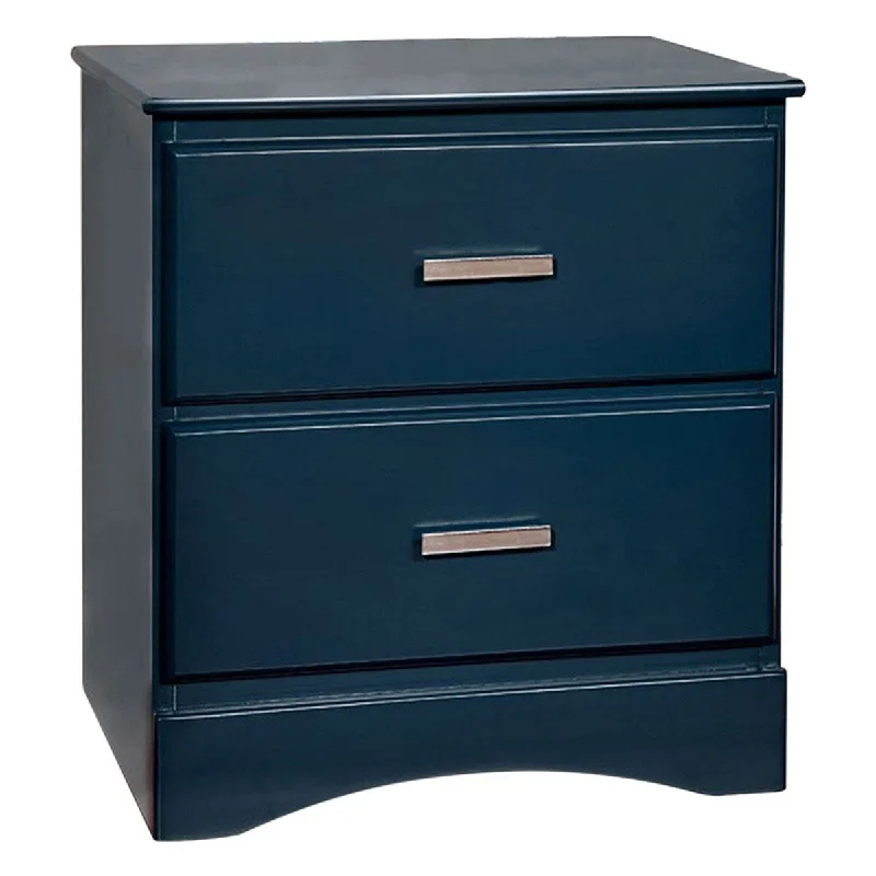 Prismo Transitional Style Night Stand, Blue