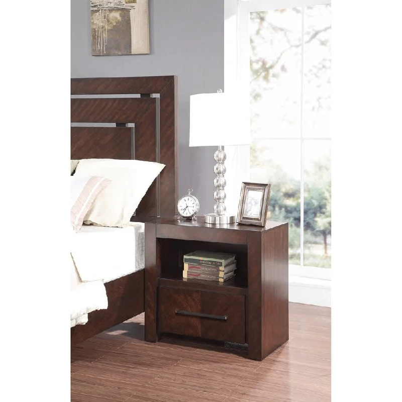 Strick & Bolton Tyrell Walnut Nightstand