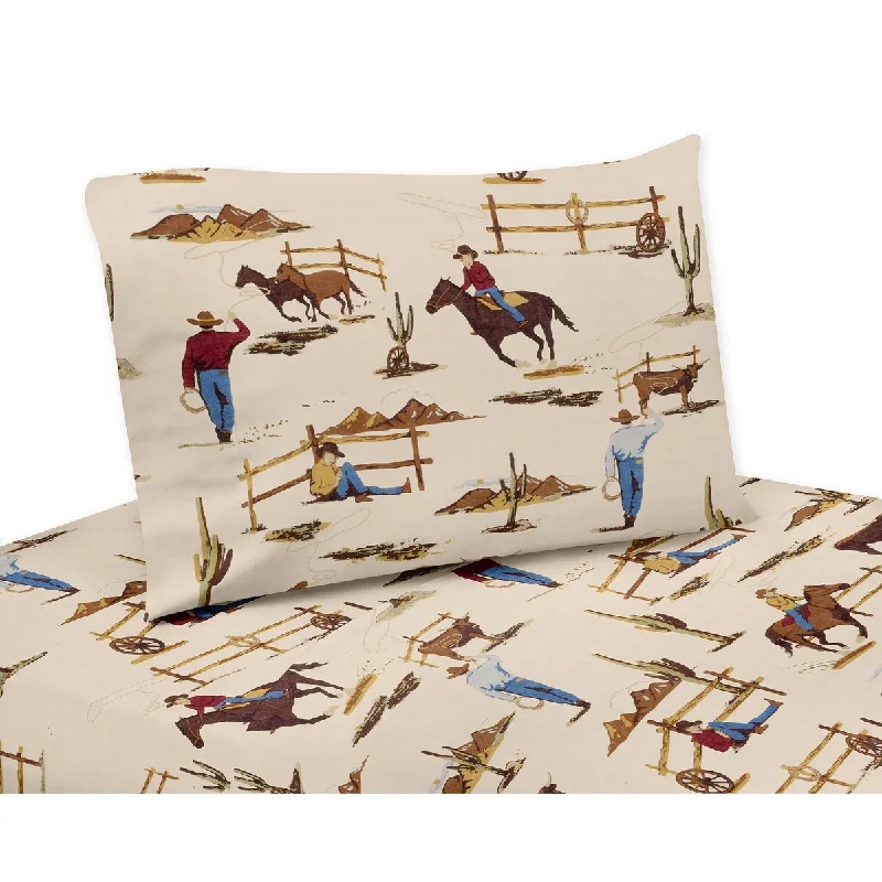 Sweet JoJo Designs Wild West Cowboy Sheet Set