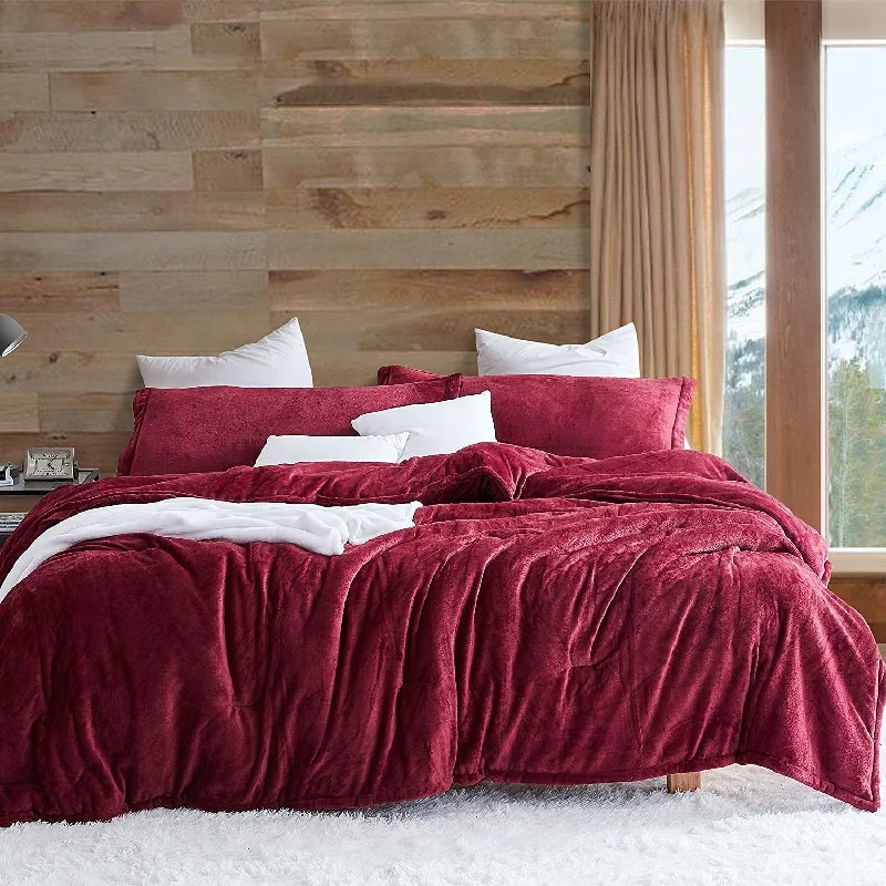 Touchy Feely - Coma Inducer® Oversized Comforter Set - Velvety Cabernet