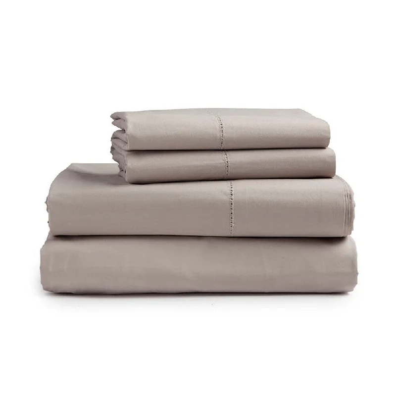 Twin Signature Cotton Percale Sheet Set - Light Taupe