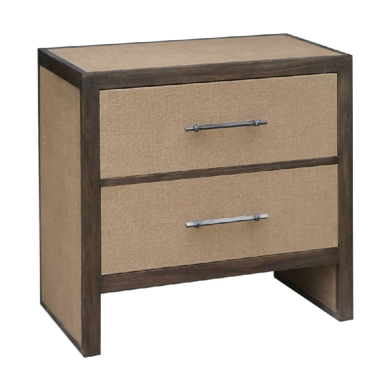 Uttermost Morell Smoked Walnut Accent Chest Nightstand