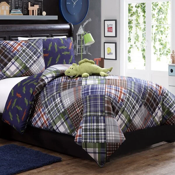 VCNY Alligator Reversible 4-piece Comforter Set