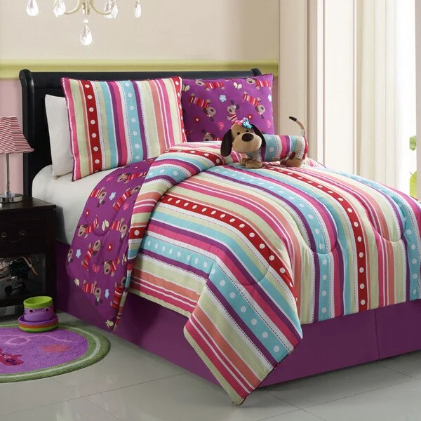 VCNY Poodle Reversible 4-piece Comforter Set - Multi