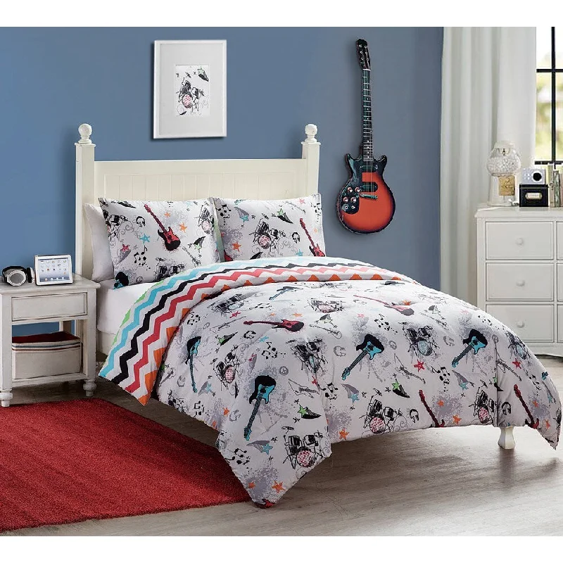 VCNY Rock Star 3-piece Comforter Set - Multi