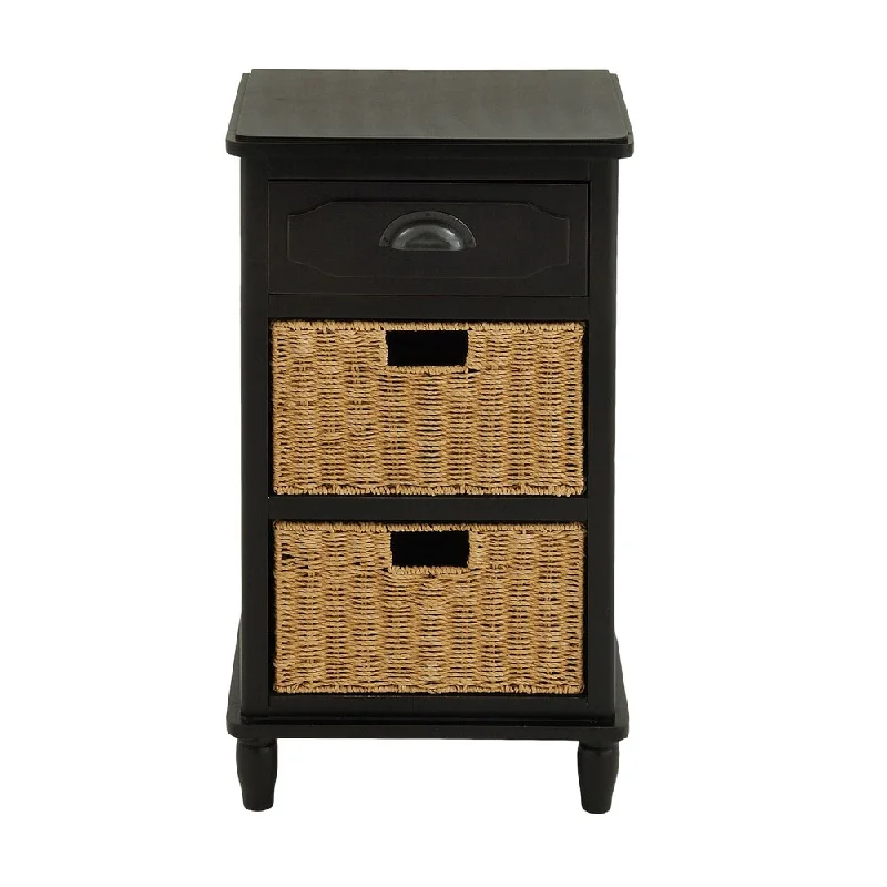 Ariana Wood Basket Chest Nightstand