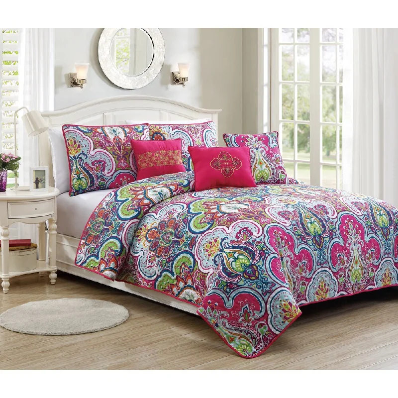 Avondale Manor Chester Printed Transitional 6-piece Quilt Set