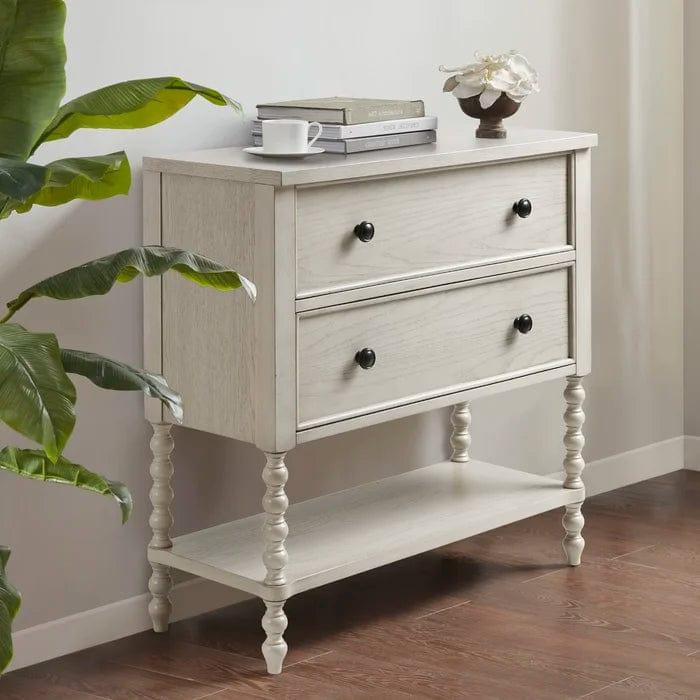 Beckett Solid Wood 2-Drawer Accent Chestv