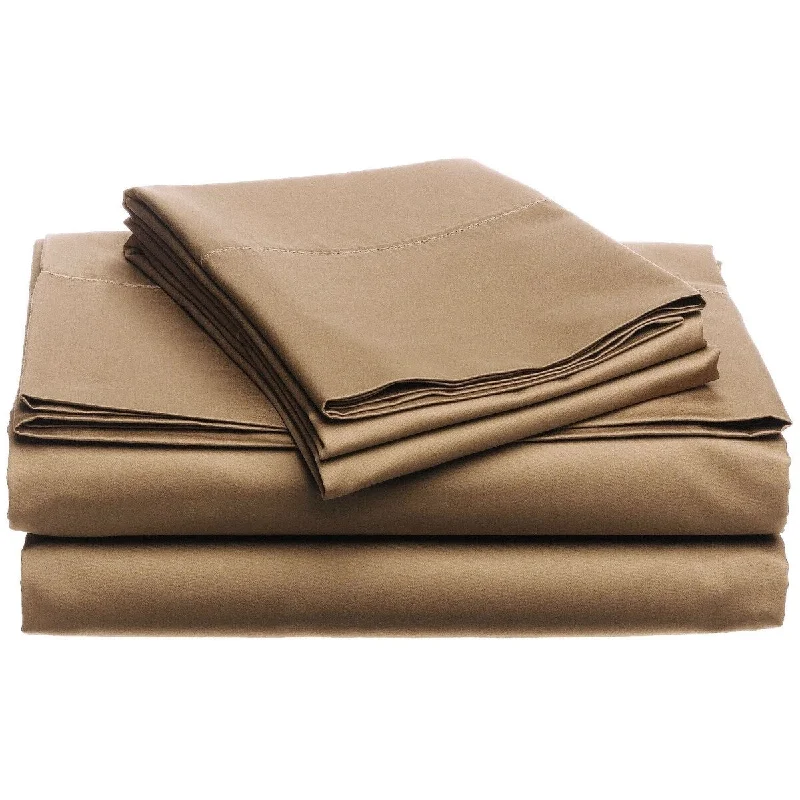 Daily Boutik CAL King 400-TC Egyptian Cotton Sheet Set in Chestnut Brown