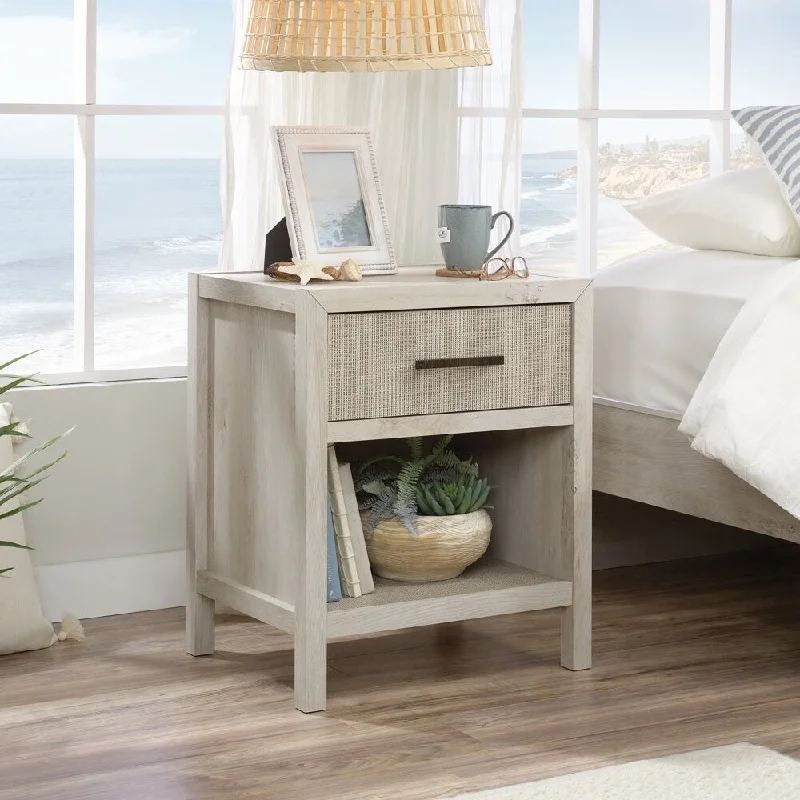 Single Drawer Nightstand, Chalked Chestnut Finish