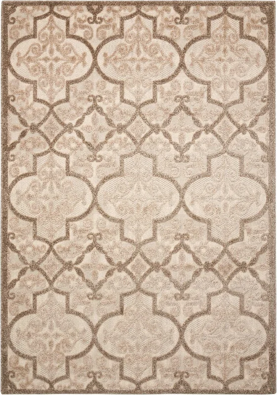 5' X 8' Moroccan Indoor / Outdoor Area Rug - Cream