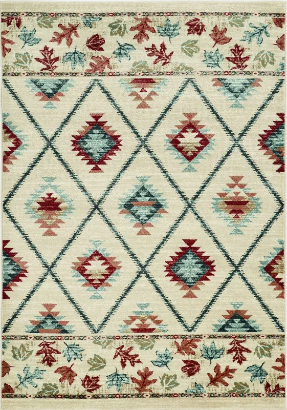 8' X 10' Lodge Area Rug - Ivory