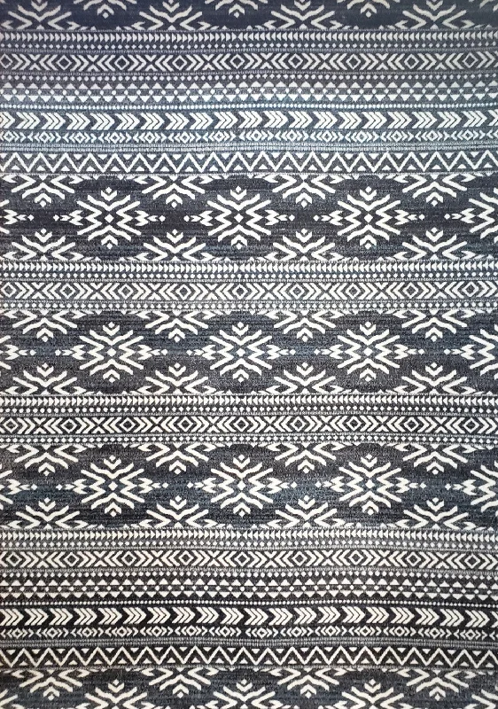 Dais 5'3" X 7'7" Tribal Rug - Blue White Area Rug