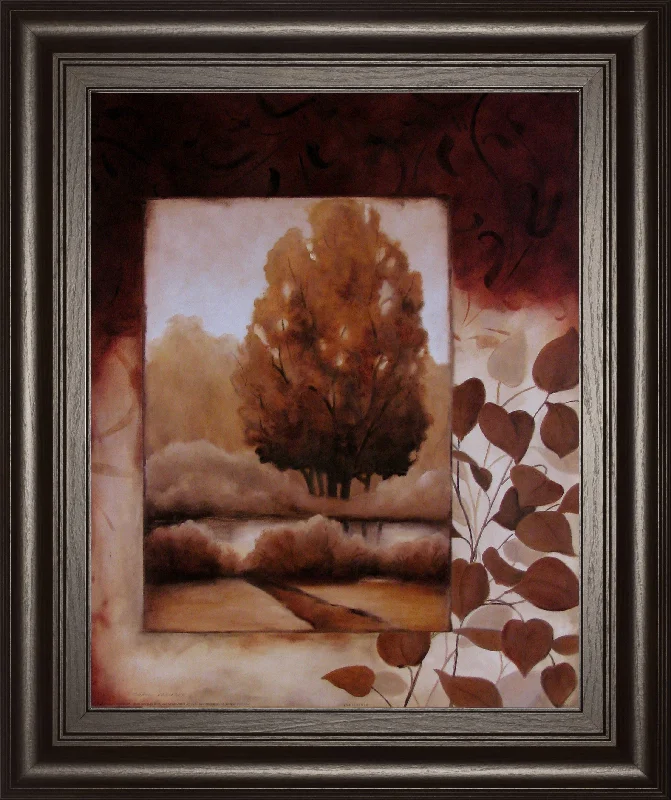 Fall Vignette Il By Carol Robinson - Framed Print Wall Art - Dark Brown