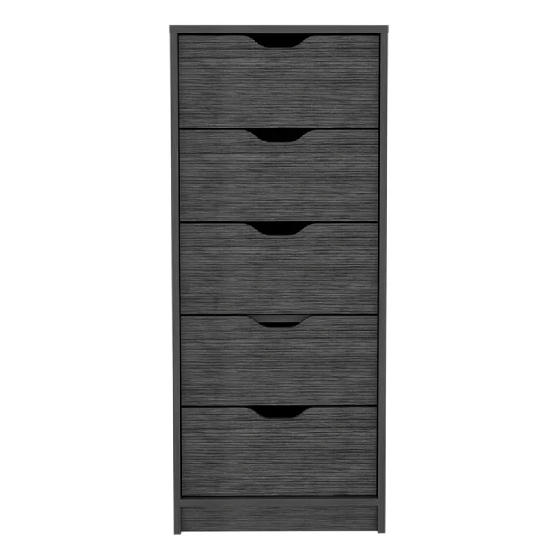 Five Drawer Standard Chest - Dark Gray