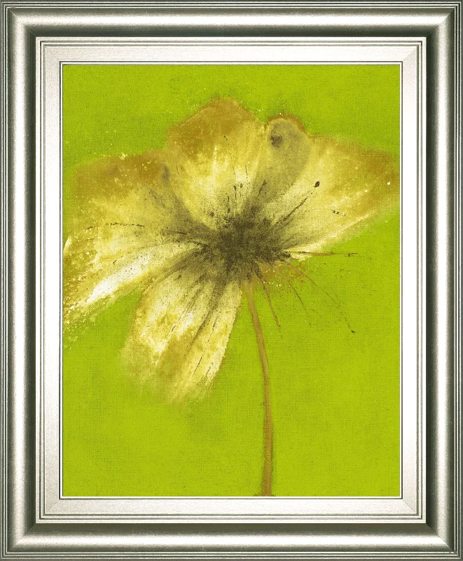 Floral Burst Vl By Emma Forrester - Framed Print Wall Art - Green