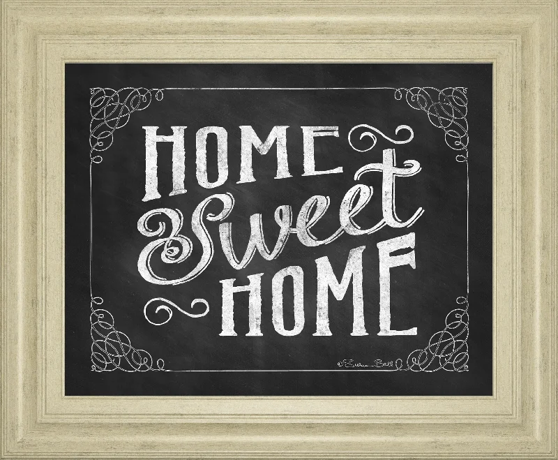 Home Sweet Home By Susan Ball - Framed Print Wall Art - White