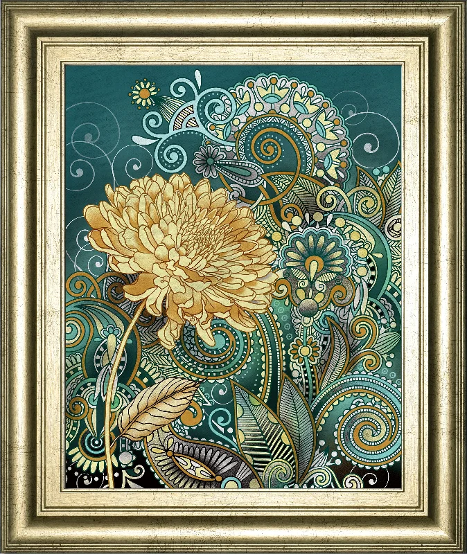 Inspired Blooms 1 By Conrad Knutsen - Framed Print Wall Art - Green