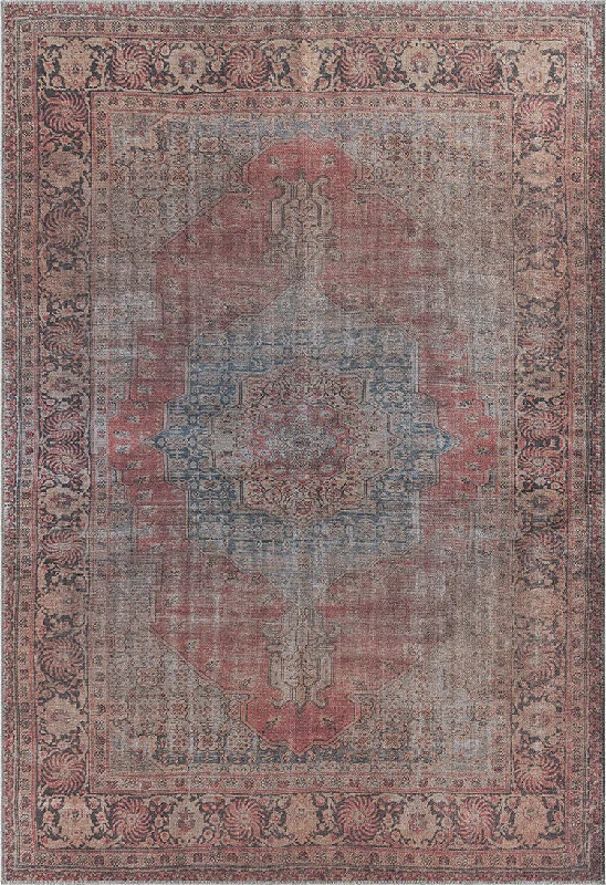 Jaipur 5' X 8' Washable Area Rug - Red and Blue