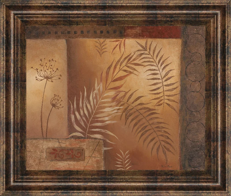 Modern Fern I By Vivian Flasch - Framed Print Wall Art - Red