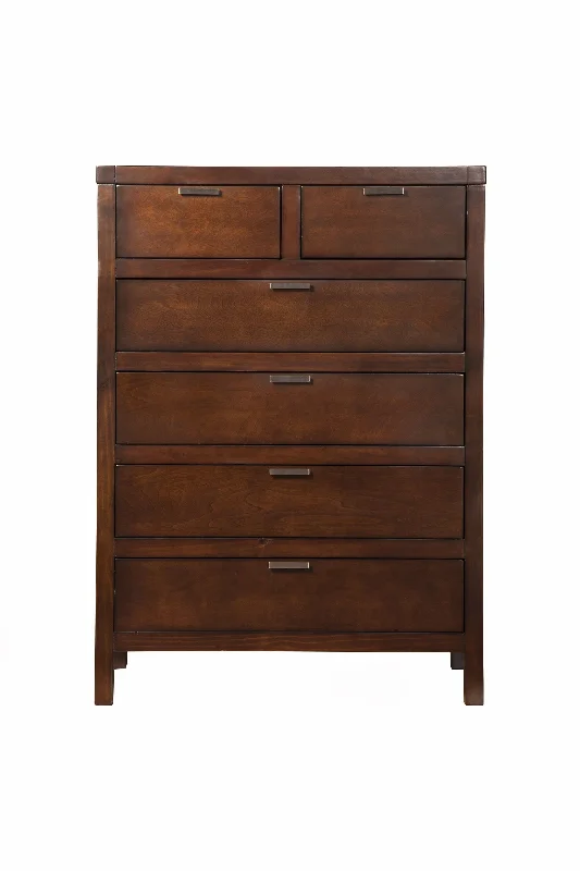 Solid Six Drawer Chest - Brown