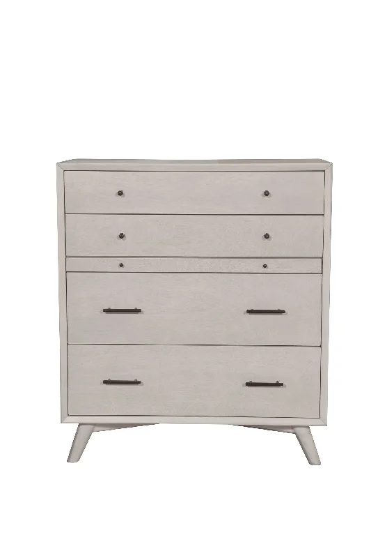 Solid Wood Four Drawer Chest - Gray