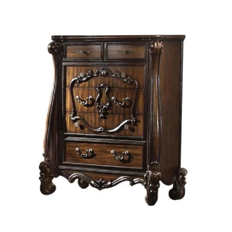 Solid Wood Six Drawer Chest - Brown